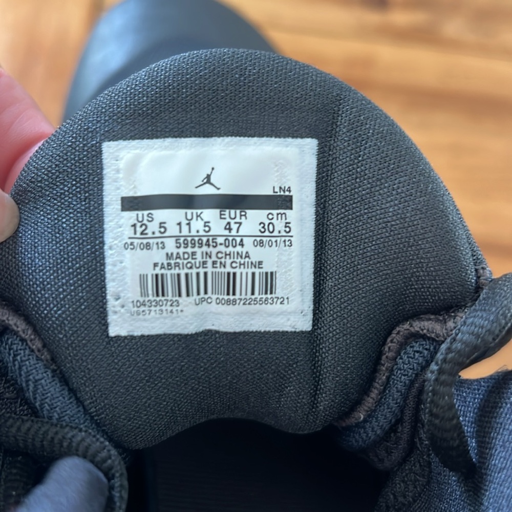 Nike Men’s Air Jordan TC black and gray size 12.5 - Picture 11 of 17